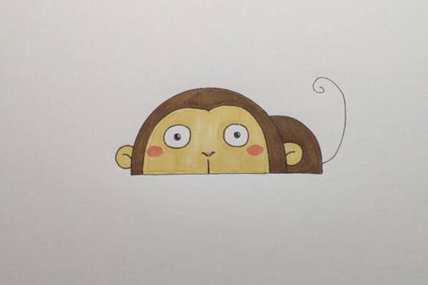 猴子简笔画教程  教你怎么画可爱的小猴子