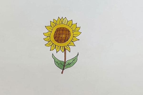 向日葵怎么画 画向日葵的步骤