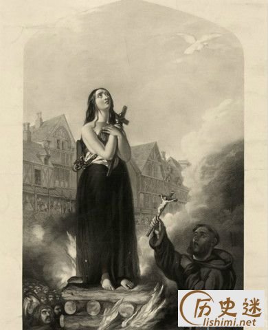 圣女贞德在火刑前祷告